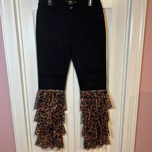 Cheetah Bell Bottom Pants